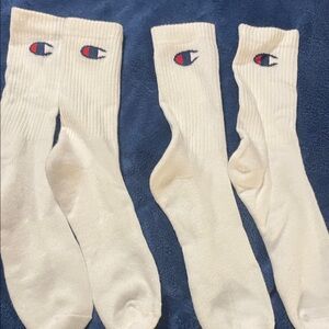 Champion Men's White Crew Socks